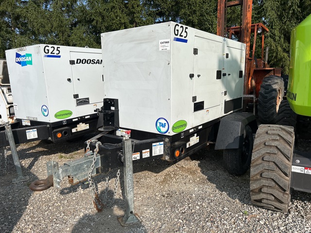 2019 Doosan G25WDO-T4F 25 kW Mobile Generator Set