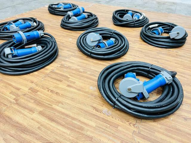 Quantity of (8) LEX 30 AMP 50' Electrica Distribution Pin & Sleeve Cables