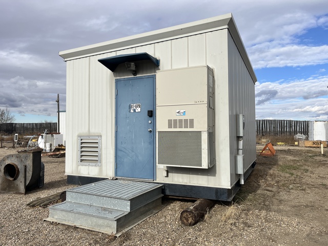 2000 Leblanc Communications Skid-Mounted 13 Ft x 22 Ft Insulated Heated Electrical Power Shack