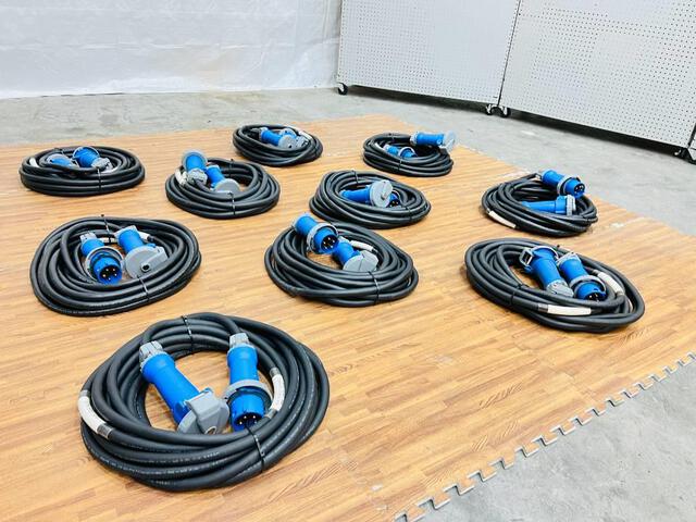 Qty. (10) LEX 30 AMP 50' Electrical Powe Distribution Pin & Sleeve Cables