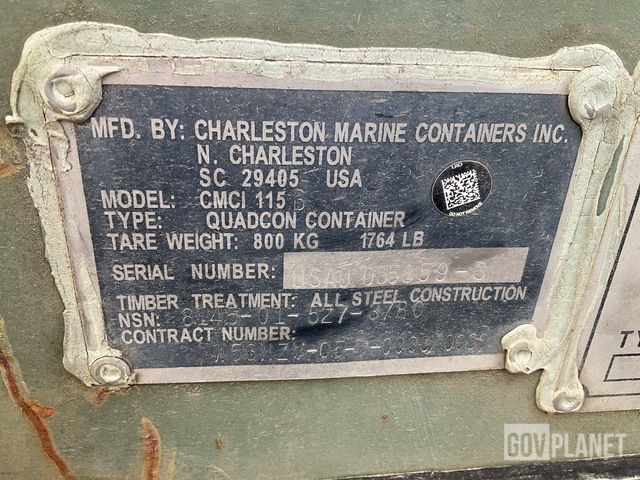 Surplus Charleston Marine Containers CMCI 115B Quadcon Storage ...