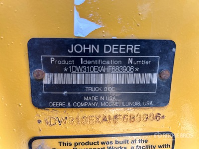 2018 John Deere 310E Articulated Dump Truck