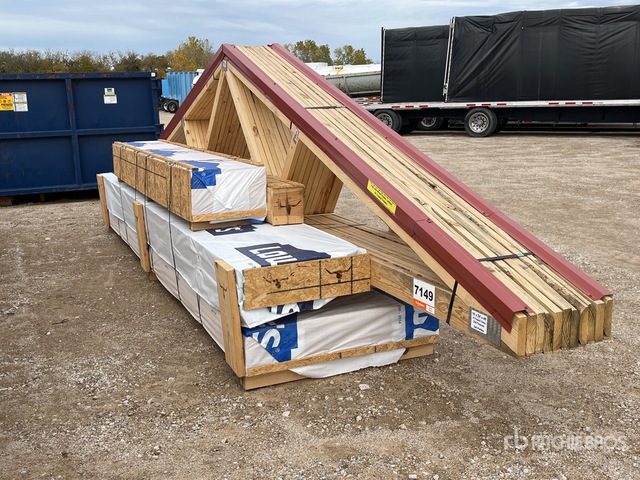 Pole Barn Package 16 ft x 24 ft x 40 ft Storage Building (Unused ...