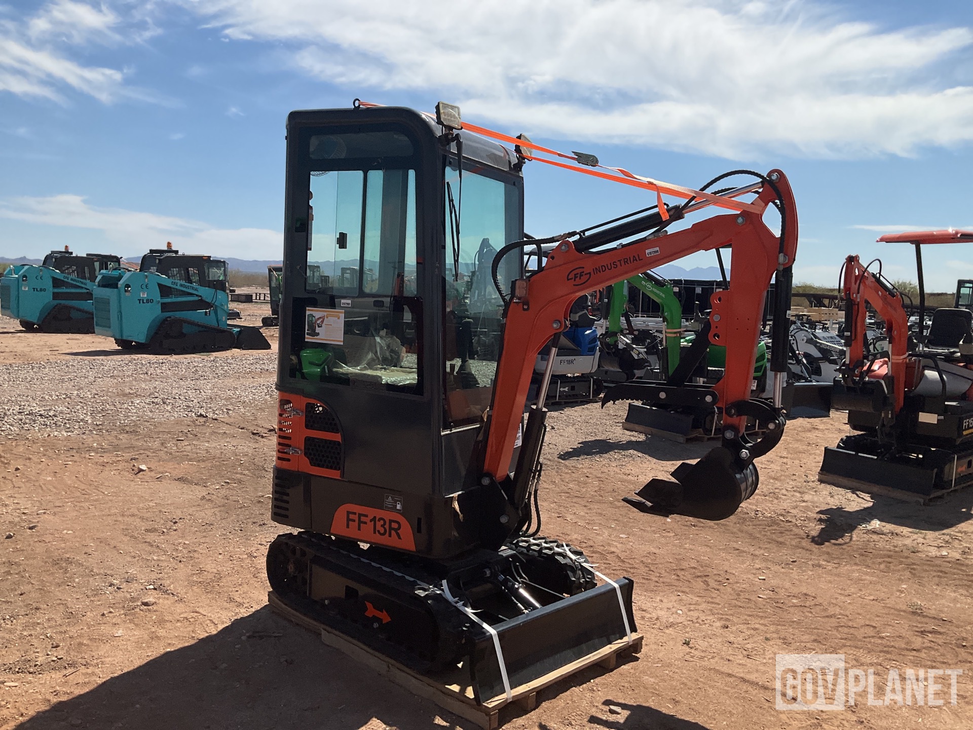 Surplus 2024 FF Industrial FF13R Mini Excavator - Unused in Red