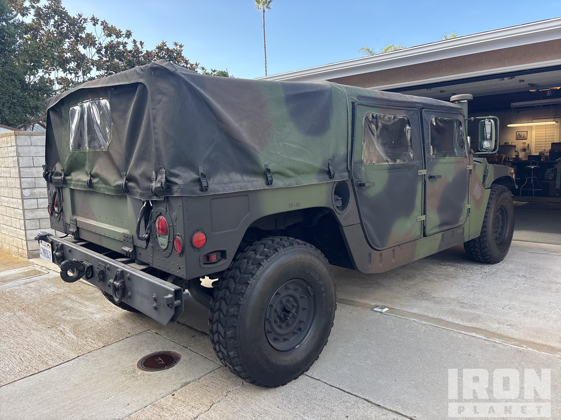 1992 AM General M-1037 HMMWV 4 Door Soft Top w/Truck Body in