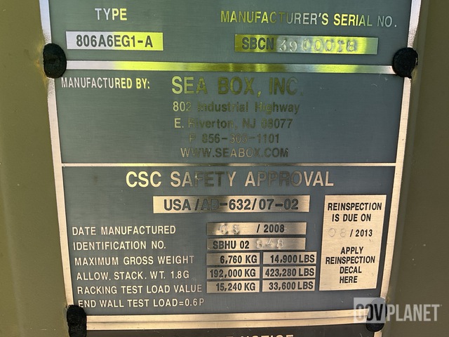 Sea Box 806A6EG1-A Storage Container in Abilene, Kansas, United States ...