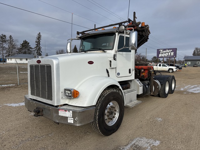 Palfinger PK18080 12570 lb Knuckle Boom on 2014 Peterbilt 367 6x4 Truck Tractor w/Crane