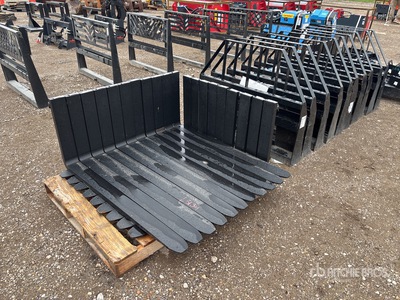 Quantity of (10) 2024 AGT SSCPF48-6600-WFF 48 in Skid Steer Forks (Unused)