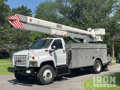 2004 Terex Hi-Ranger 5FC-48 48 ft on 2005 GMC C7500 4x2 Cable Placer Bucket Truck