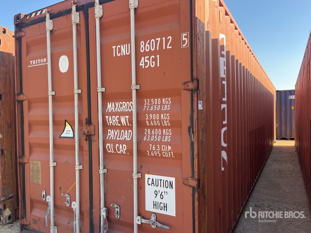 40 ft High Cube Storage Container | Ritchie Bros. Auctioneers