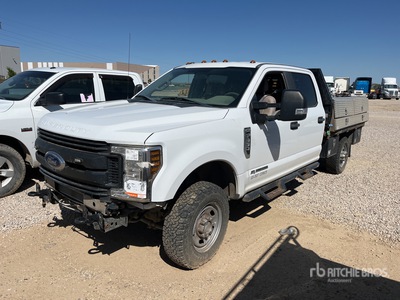 2019 Ford F-350 XL 4x4 Crew Cab Flatbed Truck (Inoperable)