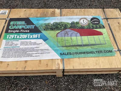 Suihe Single-Truss Steel Carport - Unused