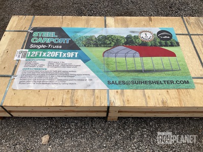 Suihe Single-Truss Steel Carport - Unused