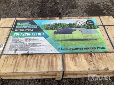 Suihe Single-Truss Steel Carport - Unused