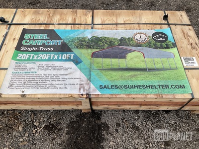 Suihe Single-Truss Steel Carport - Unused