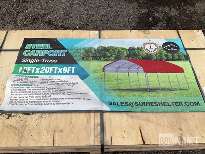 Suihe Single-Truss Steel Carport - Unused