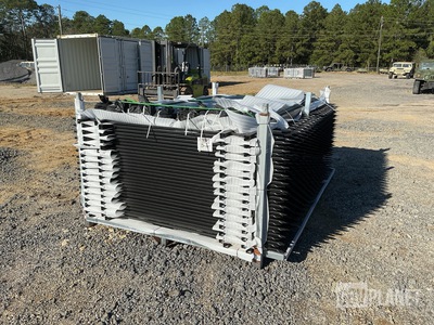 (30) Pieces of Galvanized Steel Garden/Public Space Fence w/(31) Post Connectors