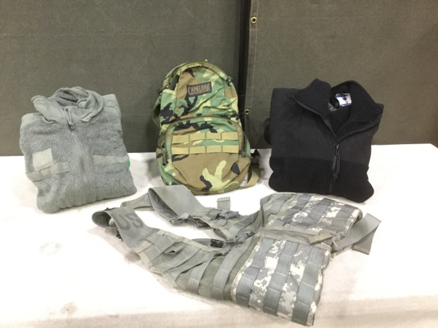 (14) Wet Weather Poncho Liners, (13) Entrenching Tool Carriers & Assorted Items