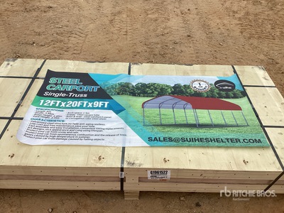 Suihe Single-Truss Steel Carport - Unused