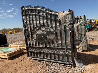 (3) Suihe 14' Bi-Parting Iron Gates - Unused