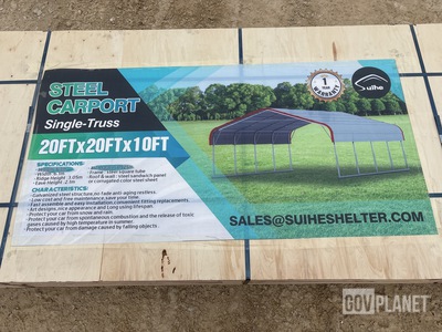 Suihe Single-Truss Steel Carport - Unused