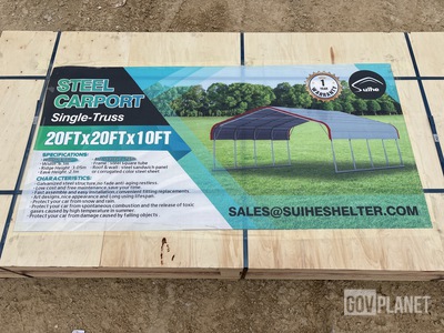 Suihe Single-Truss Steel Carport - Unused