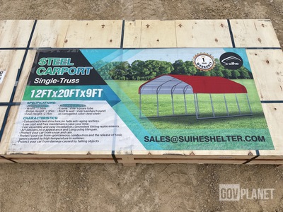 Suihe Single-Truss Steel Carport - Unused