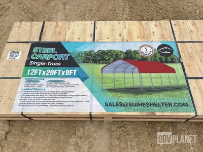 Suihe Single-Truss Steel Carport - Unused