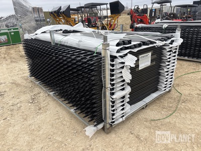 (30) Pieces of Galvanized Steel Garden/Public Space Fence w/(31) Post Connectors