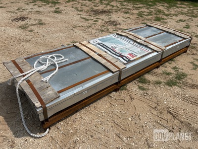 (200) Piece Lot of 10' Long Corrugated Steel Sheets