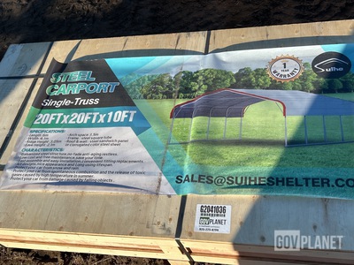 Suihe Single-Truss Steel Carport - Unused