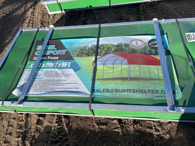 Suihe Single-Truss Steel Carport - Unused