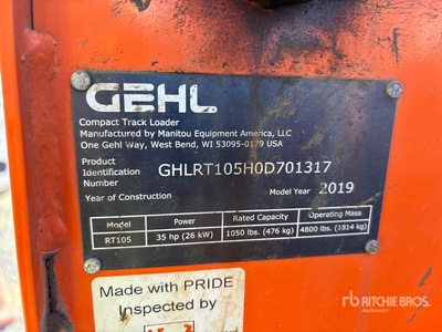 2019 Manitou RT105 Minicargadora