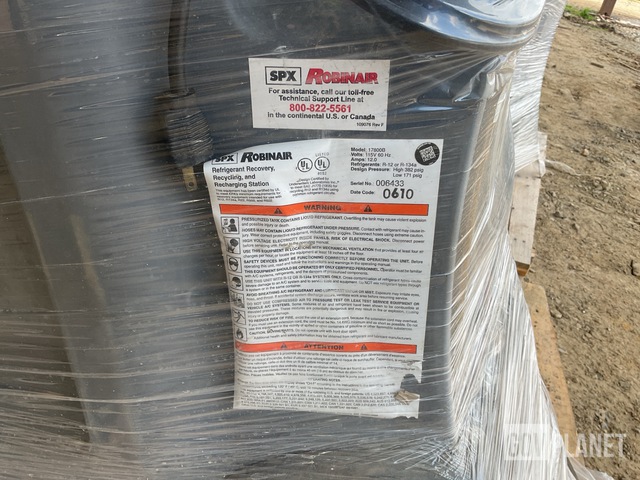 (2) SPX Robinair 17800B Refrigerant Recovery, Recycling & Recharging ...