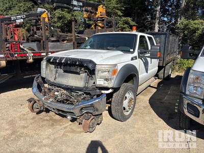2012 FORD F550 XLT 4x4 Crew Cab Utility Truck (Inoperable)
