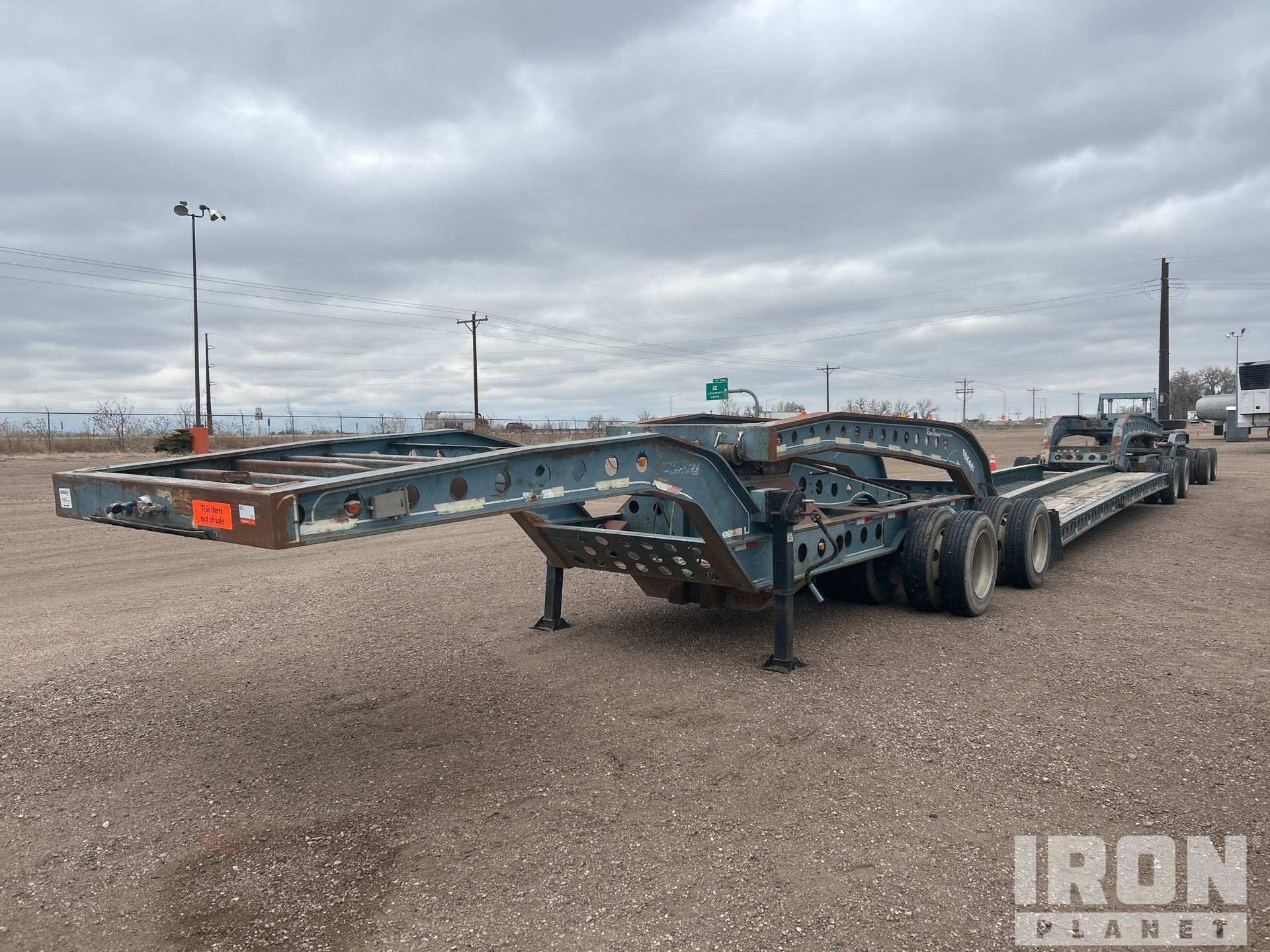 1996 Cozad 80 ton 6 Axle 16 Wheel Steerable Lowboy Trailer