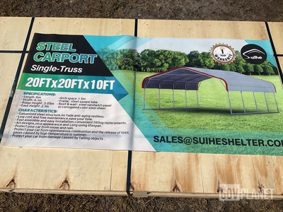 Suihe Single-Truss Steel Carport - Unused