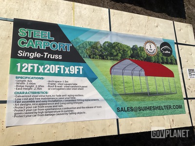Suihe Single-Truss Steel Carport - Unused