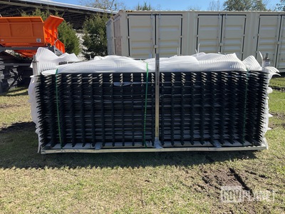 (30) Pieces of Galvanized Steel Garden/Public Space Fence w/(31) Post Connectors