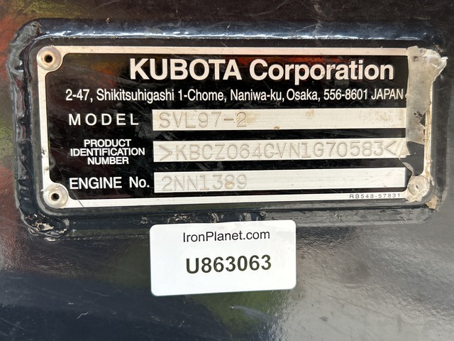 MINI CARGADOR SOBRE ORUGAS 2022 KUBOTA SVL972