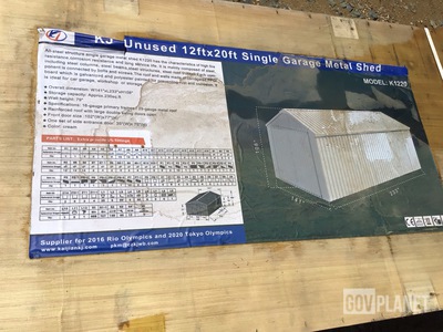 KJ K1220 Single Garage Metal Shed - Unused