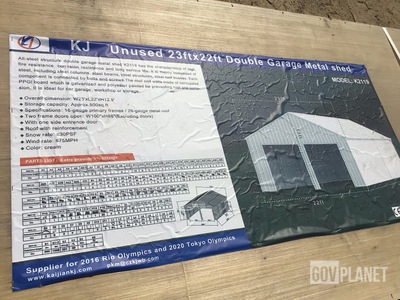 KJ K2119 Double Garage Metal Shed - Unused