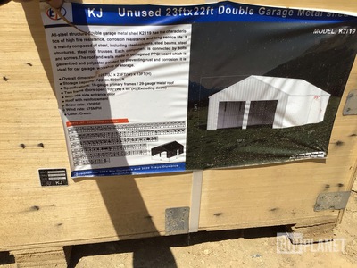 KJ K2119 Double Garage Metal Shed - Unused