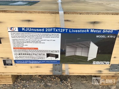 KJ K1912 Livestock Metal Shed - Unused