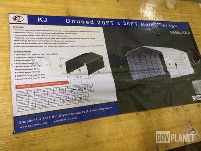 KJ K2030 Metal Garage - Unused