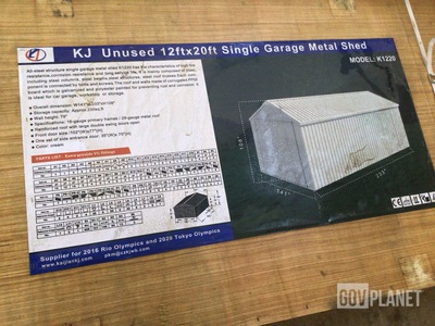 KJ K1220 Single Garage Metal Shed - Unused