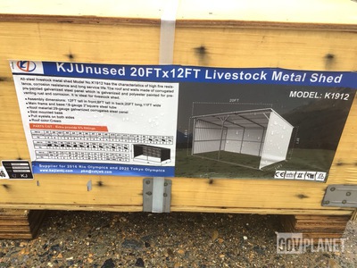 KJ K1912 Livestock Metal Shed - Unused