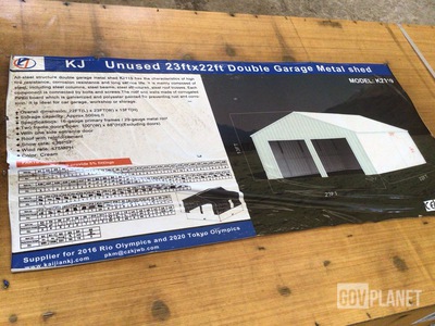 KJ K2119 Double Garage Metal Shed - Unused