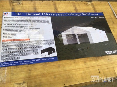 KJ K2119 Double Garage Metal Shed - Unused
