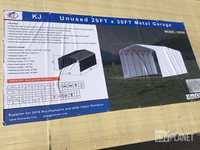 KJ K2030 Metal Garage - Unused